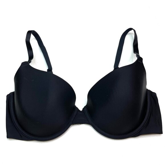 Victoria's Secret 36D Black Demi Bust Bra Lined Underwire Adjustable Straps - Picture 1 of 14